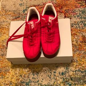 Red Adidas, Samoa sneakers, size 9